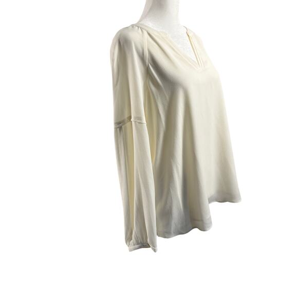 Vince Camuto NWT Small Ivory Tuxedo V-Neck Blouse - Picture 10 of 15